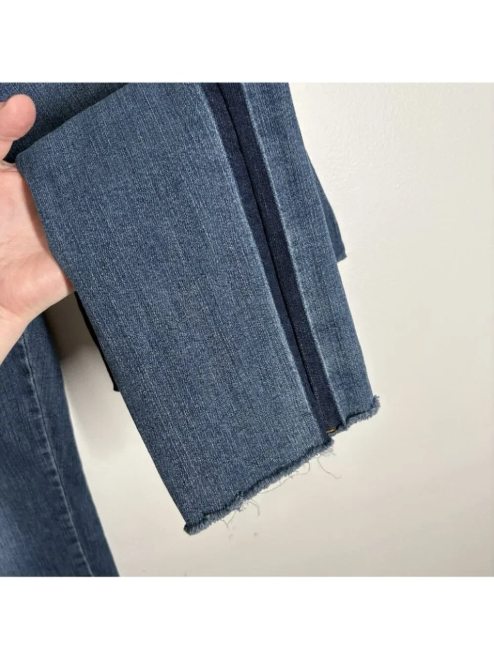 Banana Republic Factory Women 28/6 Medium Wash Tuxedo Stripe Straight Ankle Jean